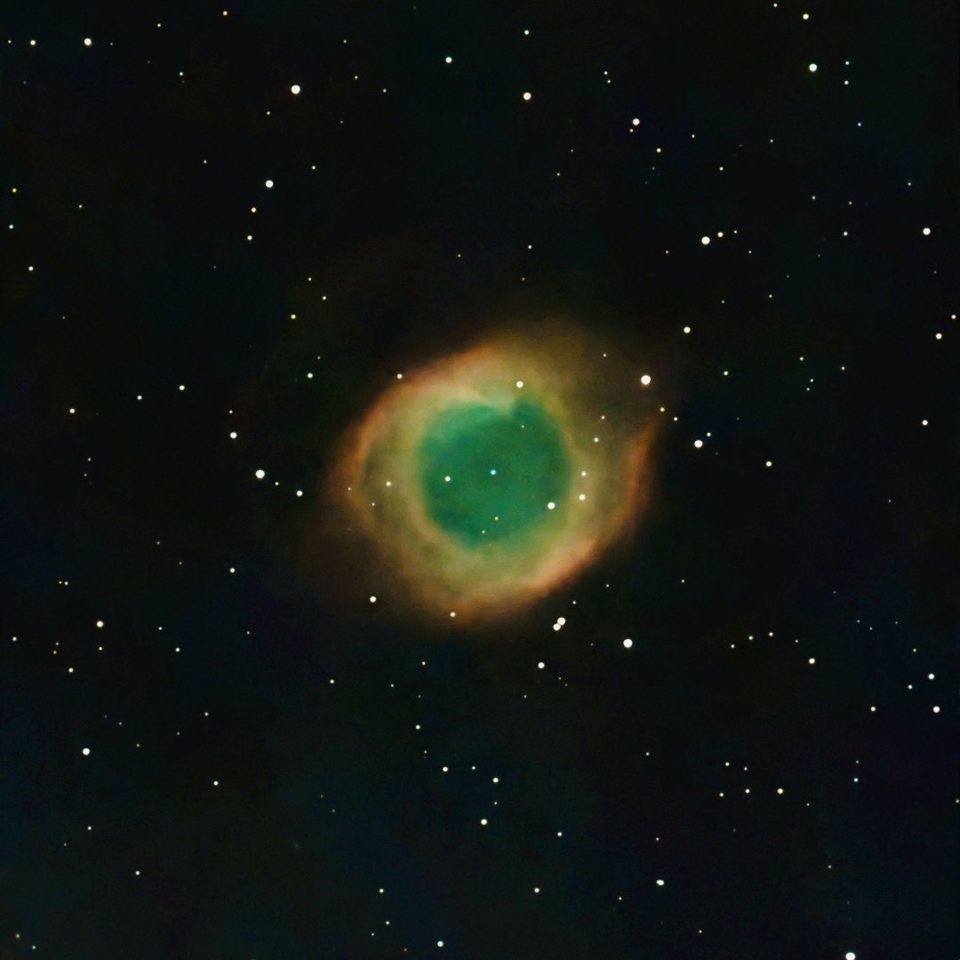 The Helix Nebula, the Eye of God, captured through a Seestar S30 Pro hosted at Starfront Observatories