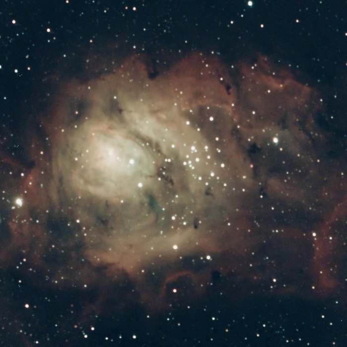 The Lagoon Nebula (M8) captured with a ZWO Seestar S30 Pro