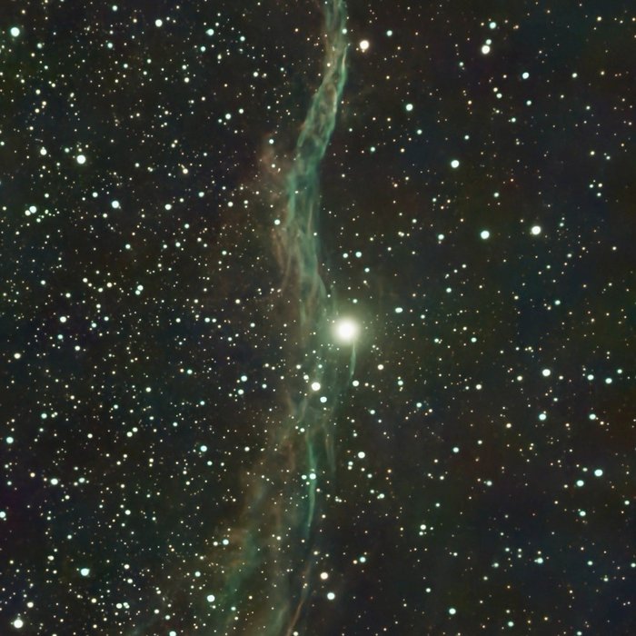 The Veil Nebula (NGC 6960) captured with a ZWO Seestar S50
